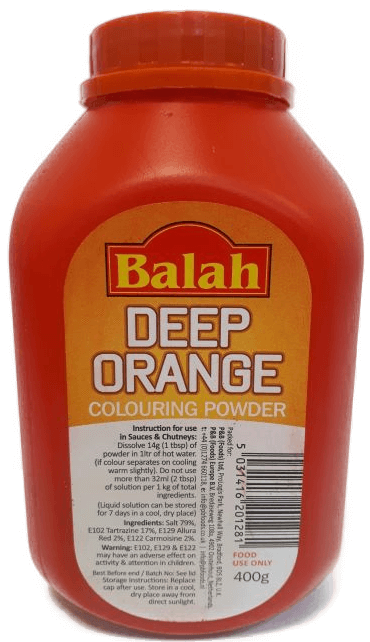 Balah Deep Orange Food Colour 400g