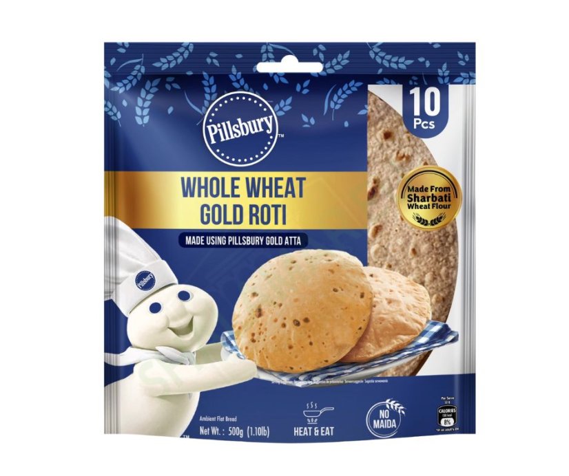 Pillsbury Whole Wheat Gold Roti 10pcs Pillsbury Whole Wheat Gold Roti 10pcs