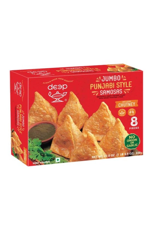 Deep Frozen Punjabi Samosa with chutney 8 pcs