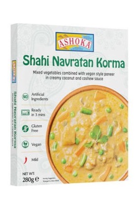 Ashoka Shahi Navratan Korma hotové kari 280g Ashoka Shahi Navratan Korma hotové kari 280g