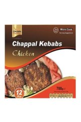Crown Frozen Chicken Chappal Kebabs 12pcs