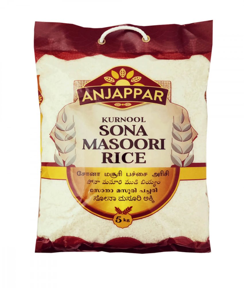 Anjappar Sona Masoori Rice 5kg Shalamar Foods