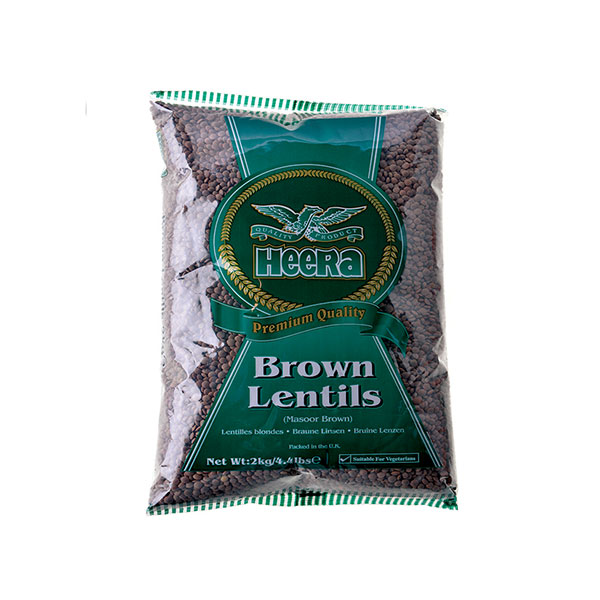 Heera Brown Lentils (Masoor Brown) - Package: 2kg