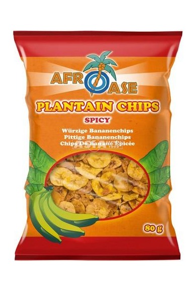 Afroase Spicy Plantain Chips 80g
