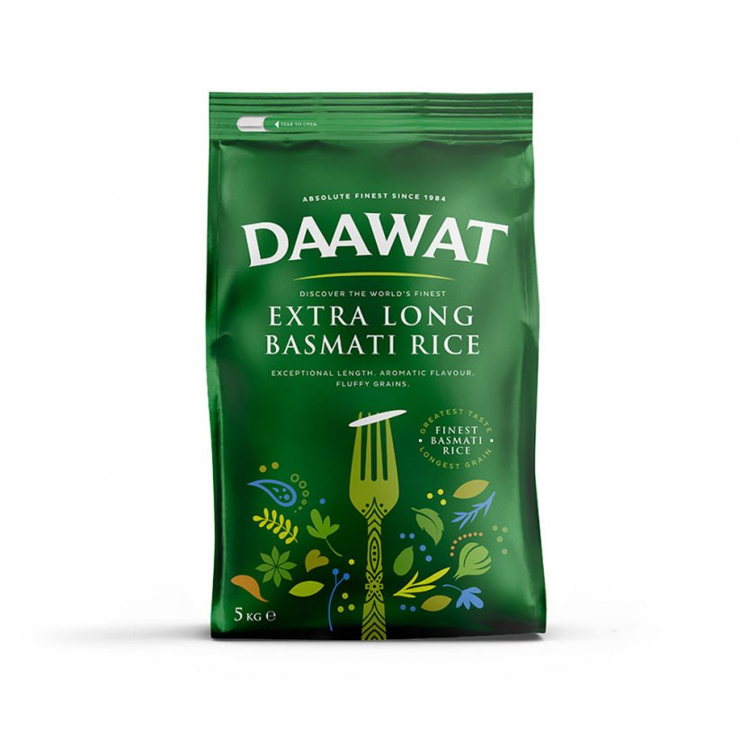 DAAWAT Basmati Rýže Extra Dlouhá 5kg