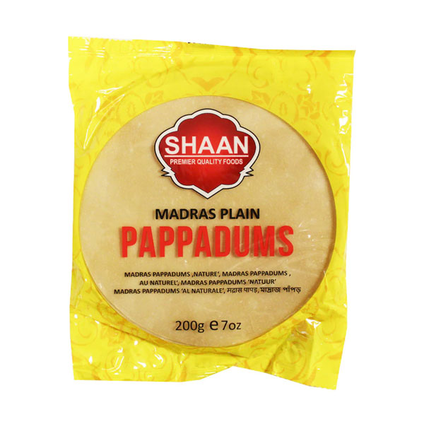 Shaan Madras Plain Pappadums 200g