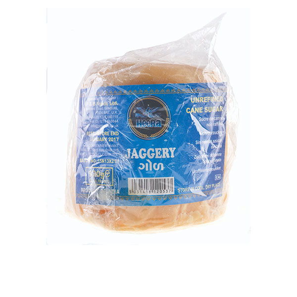 HEERA Třtinový Cukr (Jaggery) - Balení: 450g