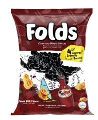 Folds Crunchy Corn & Wheat Snacks – Texas BBQ 60 g