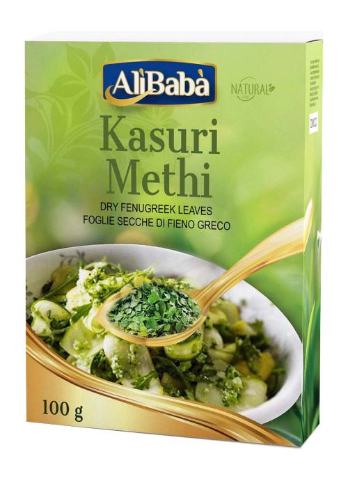 AliBaba Sušené Listy Pískavice Řecké (Kasuri Methi) 100g