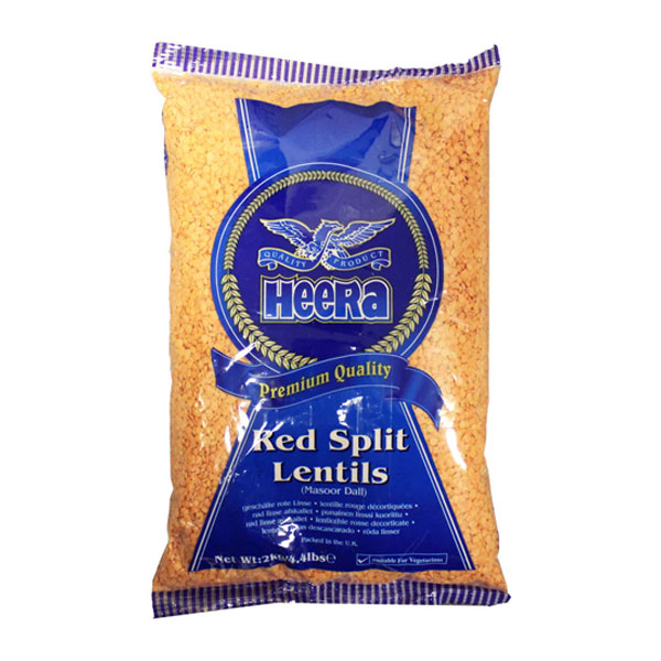 Heera Red Split Lentils - Package: 2kg