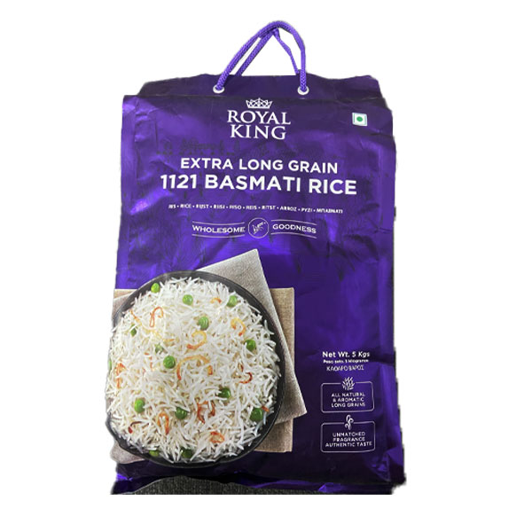 Royal King Extra Long Basmati Rice - Package: 5kg