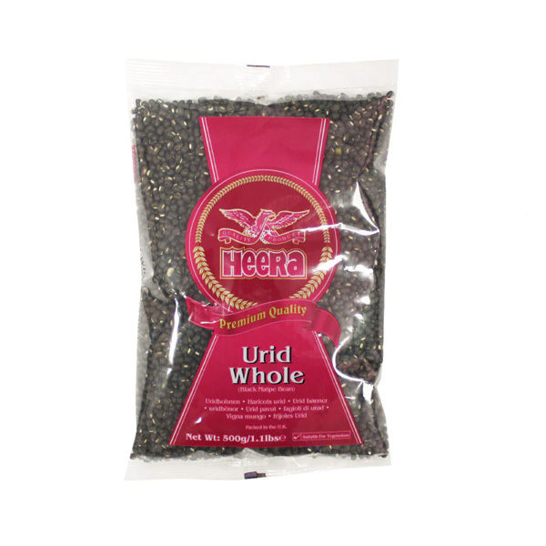 Heera Urid Whole (Black Matpe Beans) - Package: 500g