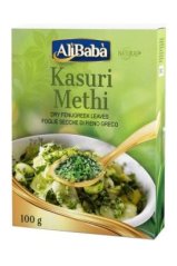 AliBaba Sušené Listy Pískavice Řecké (Kasuri Methi) 100g