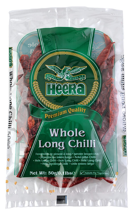 Heera Whole Long Chilli - Package: 50g