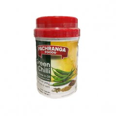 Pachranga Green Chilli Pickle in oil 700g