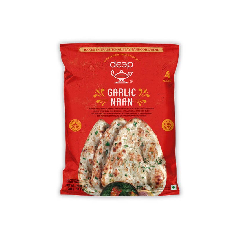 Deep Frozen Garlic Naan 4 pcs