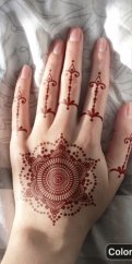 Henna nálepky na ruce, dočasné tetování (1 arch)