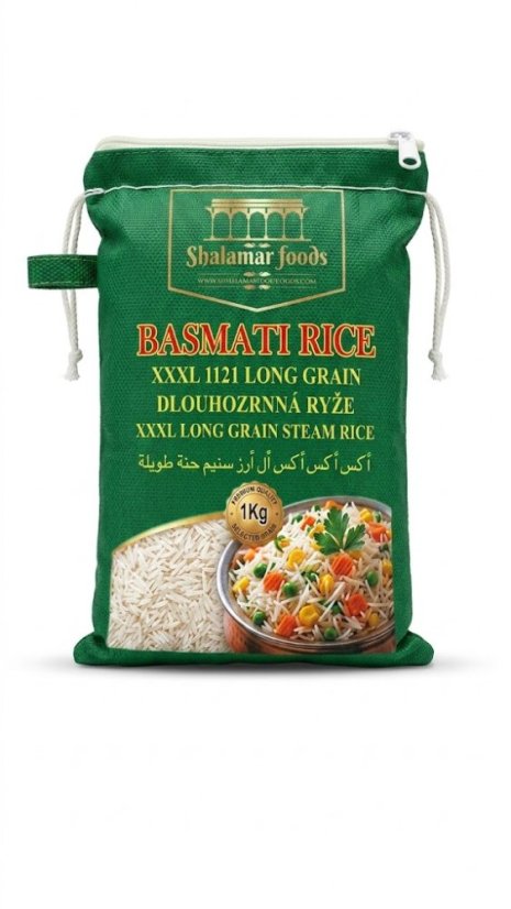 Shalamar Extra Dlouhá Basmati Rýže - Balení: 1kg