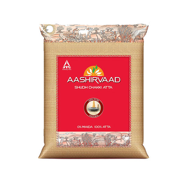 Aashirvaad Whole Wheat Flour (Chakki Atta) - Package: 10kg